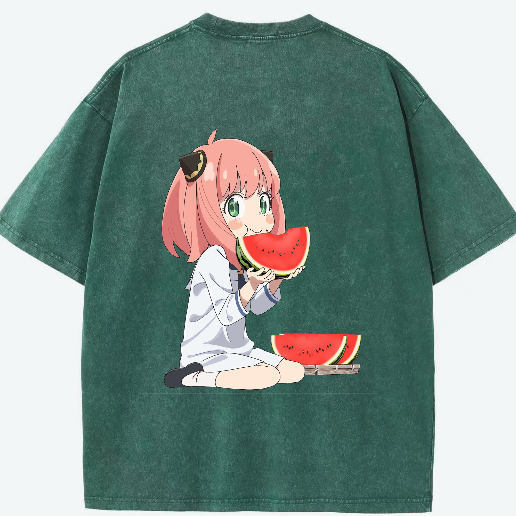 （画像用） SPY×FAMILY间谍家家酒 綿100% ヴィンテージ風 半袖Tシャツ（背面プリント）